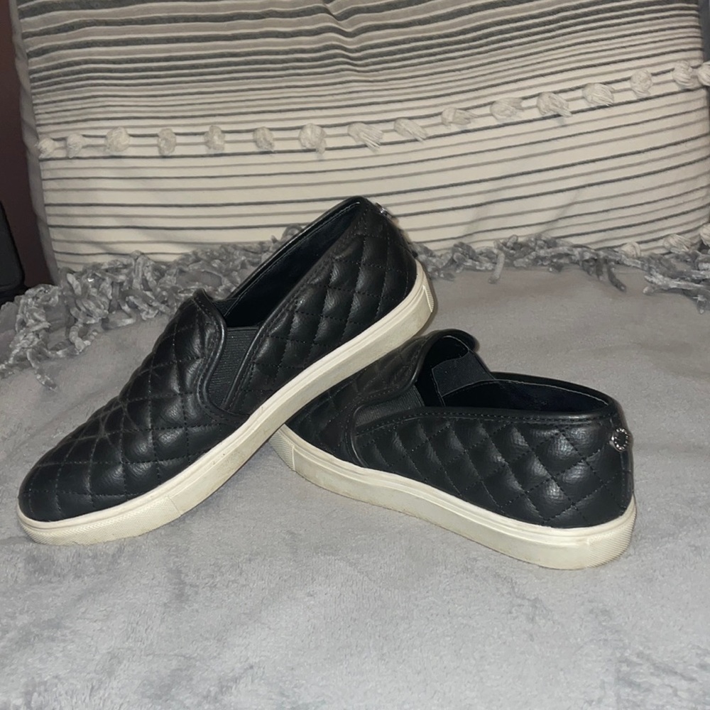 Steven Madden Black Slip Ons